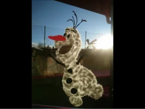 Schneemann aus Watte