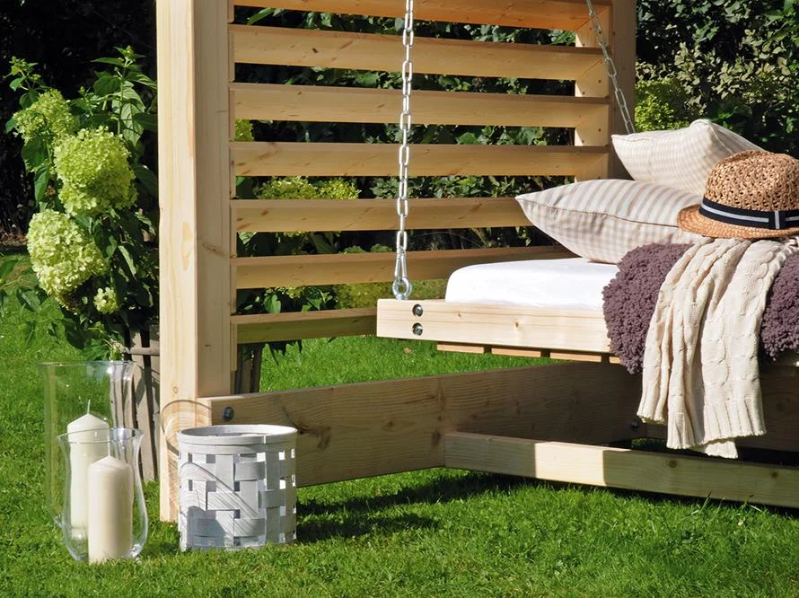 Hollywoodschaukel nah