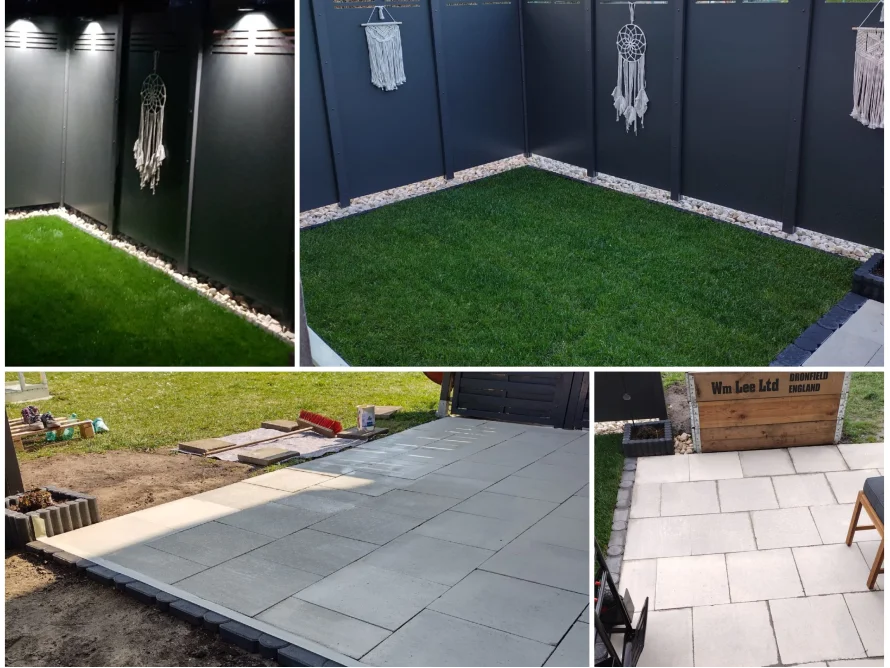 Gartenarbeit: Bau einer Terrasse mit Sichtschutz