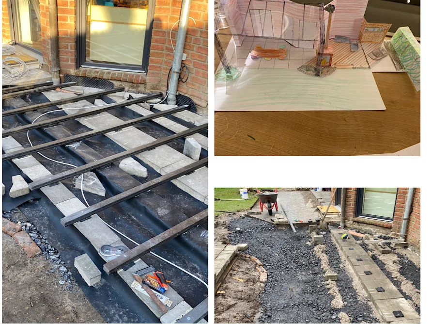 Gartenhausbau: Planung, Unterkonstruktion und Pflasterarbeiten