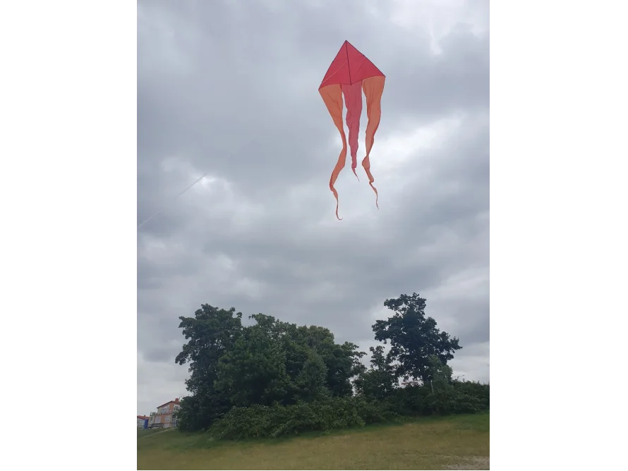 Roter Drachen am Himmel