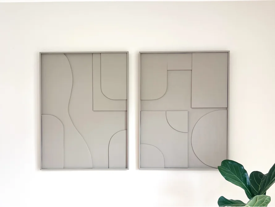 Zwei abstrakte Reliefbilder