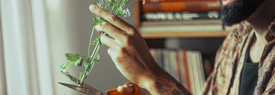 Eine Person nutzt eine Fiskars Schere