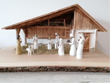 Weihnachtskrippe aus Holz