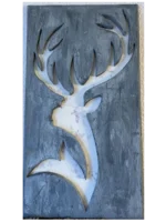 Hirsch Silhouette aus Stein