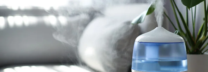 Luftbefeuchter mit aufsteigendem Dampf