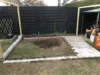Pflasterarbeiten für Gartenhaus