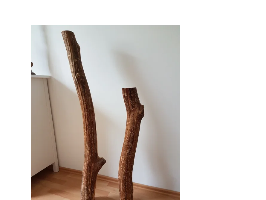 Zwei Baumstämme als Deko