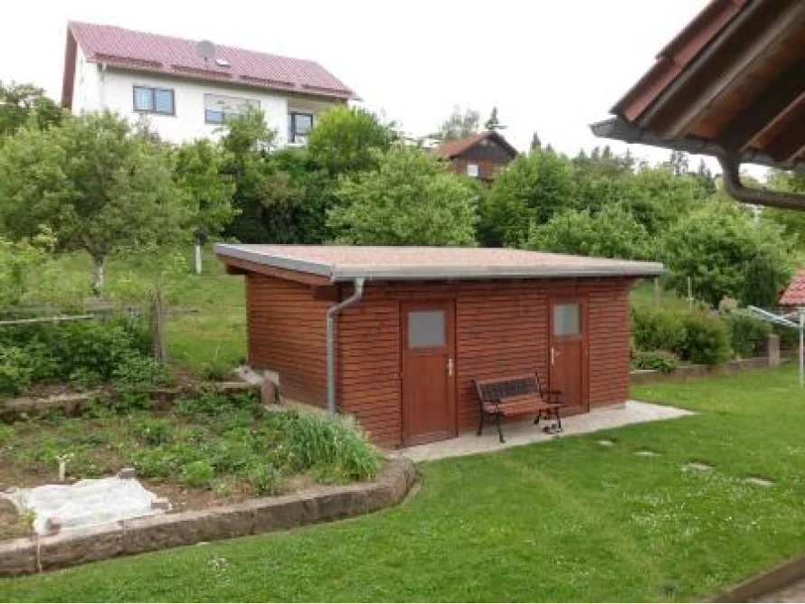 Gartenhaus aus Holz im Garten