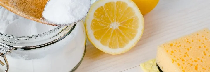 Natron, Zitrone und Schwamm