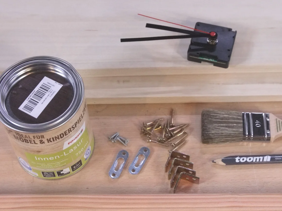 Materialien zum Bau einer Uhr