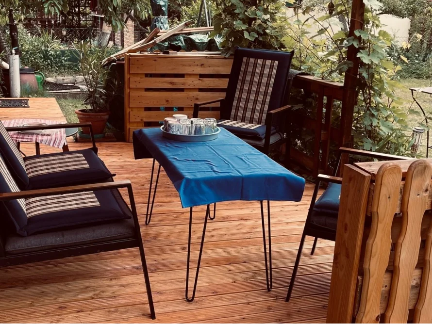 Sitzecke auf einer Terrasse