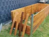 Holzrahmen eines Hochbeets