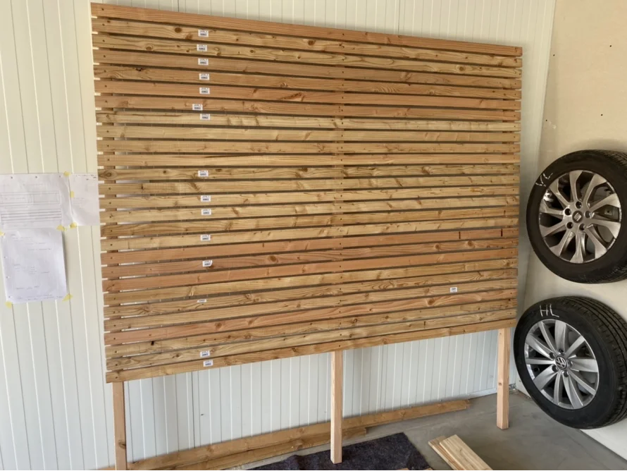 Holzrahmen einer Trennwand