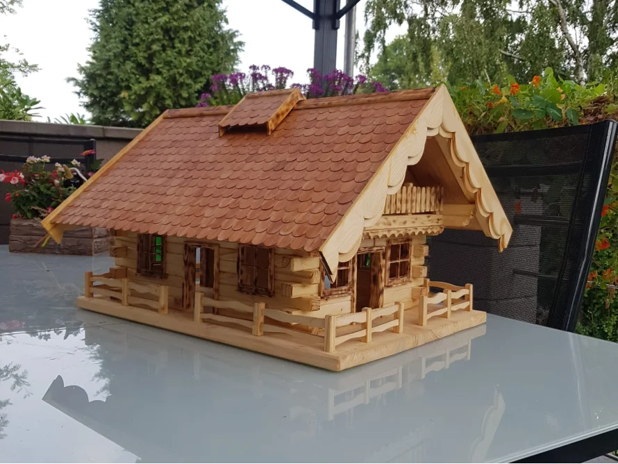 Modell eines Holzhauses