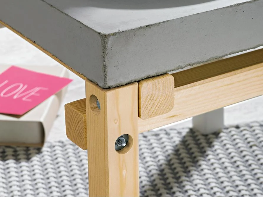 Betontisch Guss Tischbein