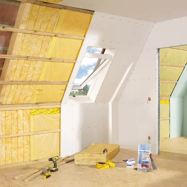 Dachausbau mit Dämmung und Trockenbau