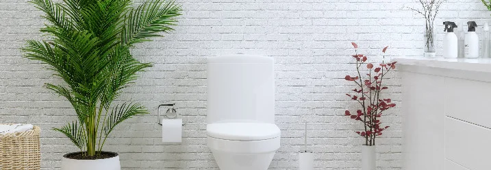 Moderne Toilette in einem Badezimmer