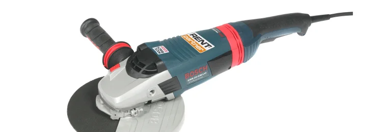 Ein Winkelschleifer mit Schutzabdeckung