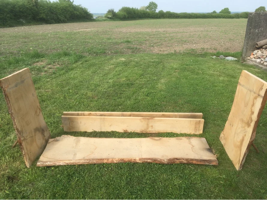 Holz für ein Gartenhaus