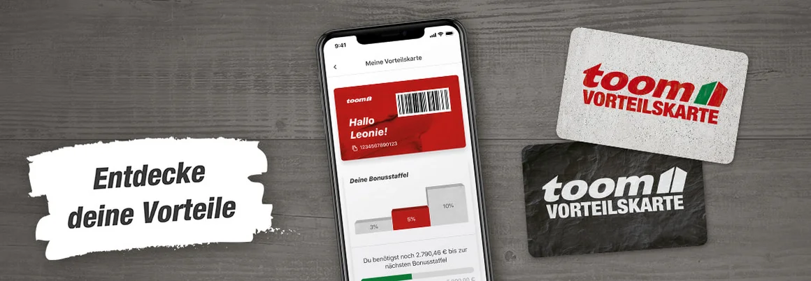 Darstellung einer Smartphone-App für eine Kundenkarte