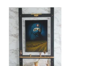 Gemälde einer Person mit Kopftuch