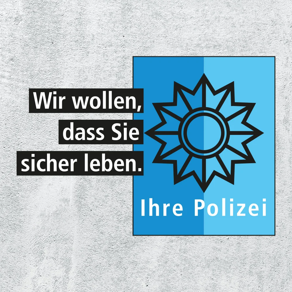 Polizei Logo mit Slogan