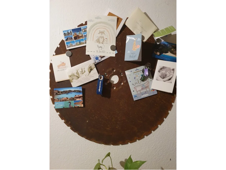 Memoboard aus Kreissägeblatt