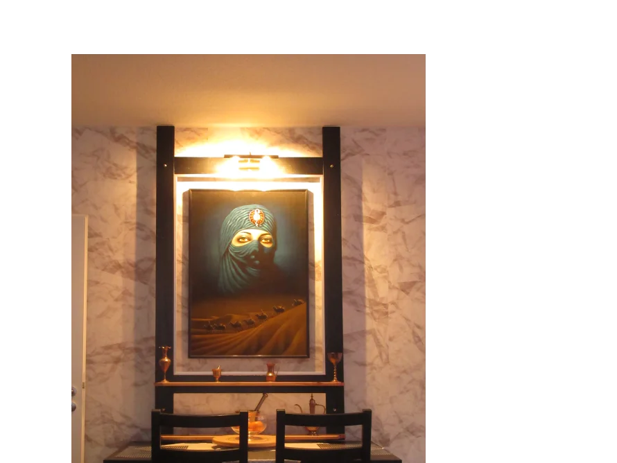 Gemälde einer Person mit Kopftuch