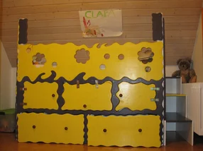 Hochbett in Dachschräge