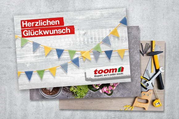 Herzlichen Glückwunsch Karte mit Girlande