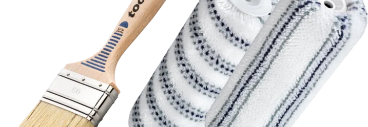 Pinsel und Farbrollen