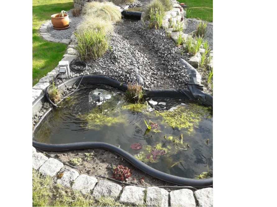 Kleiner Teich mit Springbrunnen