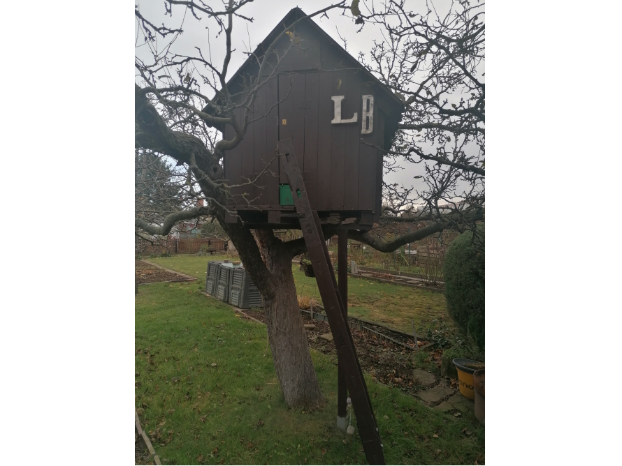 Ein Baumhaus im Garten