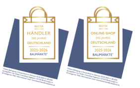Bild der beiden Logos "Bester Händler des Jahres" und "Bester Onlineshop des Jahres" 