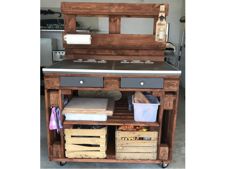 Paletten-Grillwagen