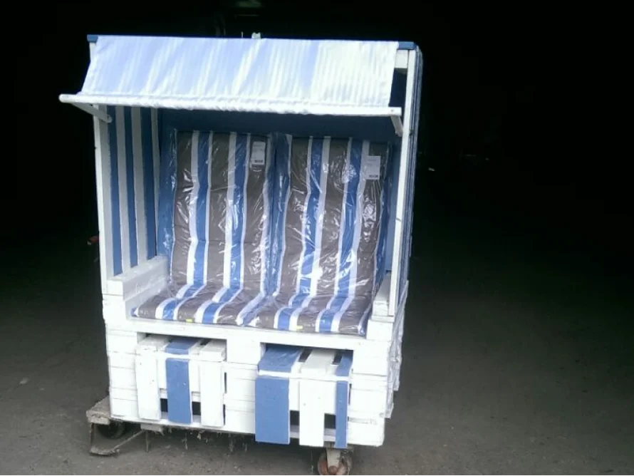 Strandkorb aus Paletten