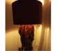 Lampe mit Lampenschirm aus Treibholz