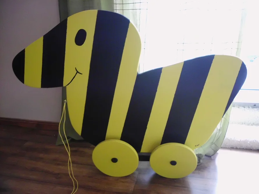 Holz-Tigerente zum ziehen