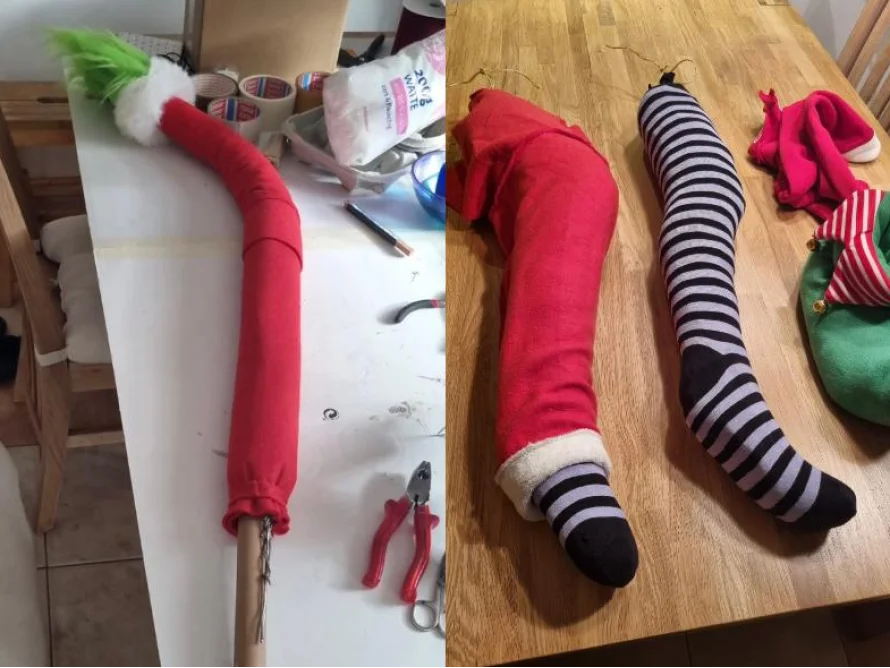 Materialien für Weihnachtsdekoration