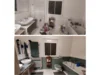 Vorher-Nachher-Bild einer Badezimmerrenovierung