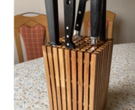 Holz Messerblock mit Messern