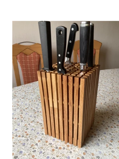 Holz Messerblock mit Messern