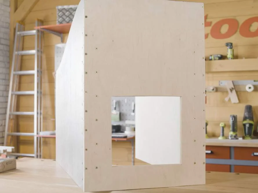 Holzrahmen mit einem Loch