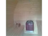 Innenraum einer Sauna aus hellem Holz