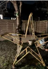 Holzgerüst in Sternform