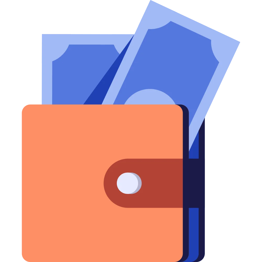 Geldbörse mit Geldscheinen