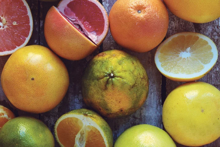 Verschiedene Zitrusfrüchte