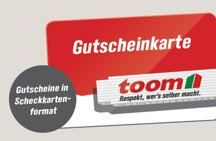 Geschenkgutscheine im Scheckkartenformat