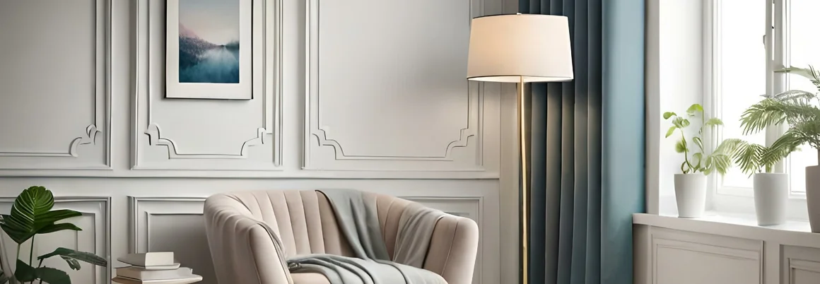 Gemütliche Leseecke mit Stehleuchte